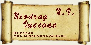 Miodrag Vučevac vizit kartica